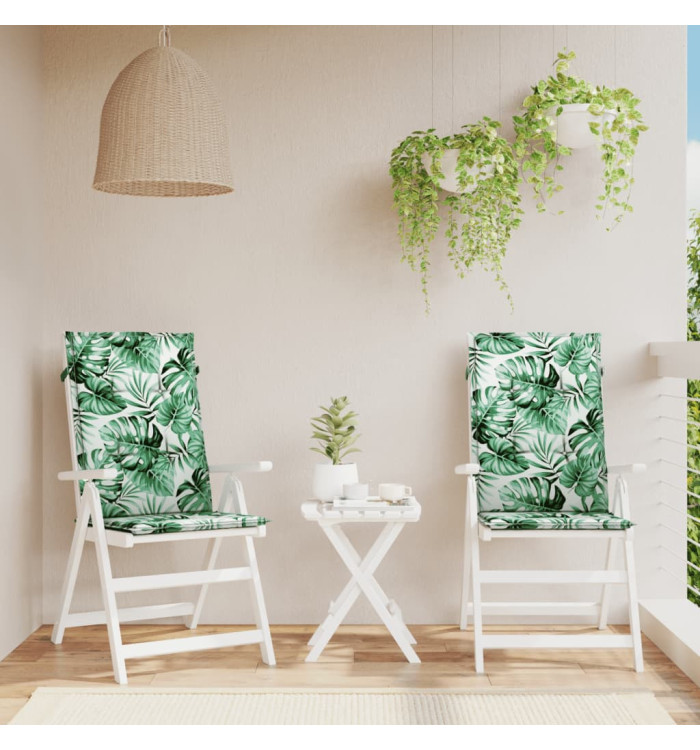 Coussins de chaise à dossier haut lot de 2 modèle de feuille | Mobilier & Déco