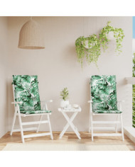 Coussins de chaise à dossier haut lot de 2 modèle de feuille | Mobilier & Déco