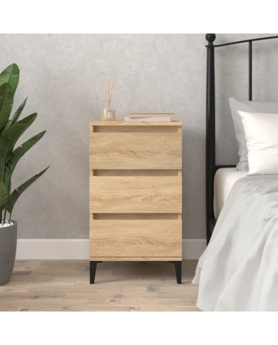 Table de chevet chêne sonoma 40x35x70 cm bois d'ingénierie | Mobilier & Déco