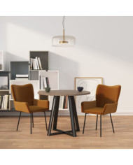 Chaises à manger lot de 2 Marron Velours | Mobilier & Déco
