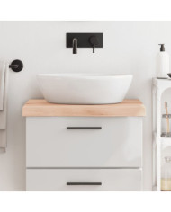 Comptoir de salle de bain 60x50x(2-6) cm bois massif non traité | Mobilier & Déco