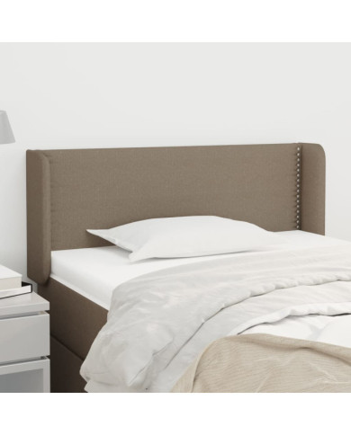 Tête de lit avec oreilles Taupe 103x16x78/88 cm Tissu | Mobilier & Déco