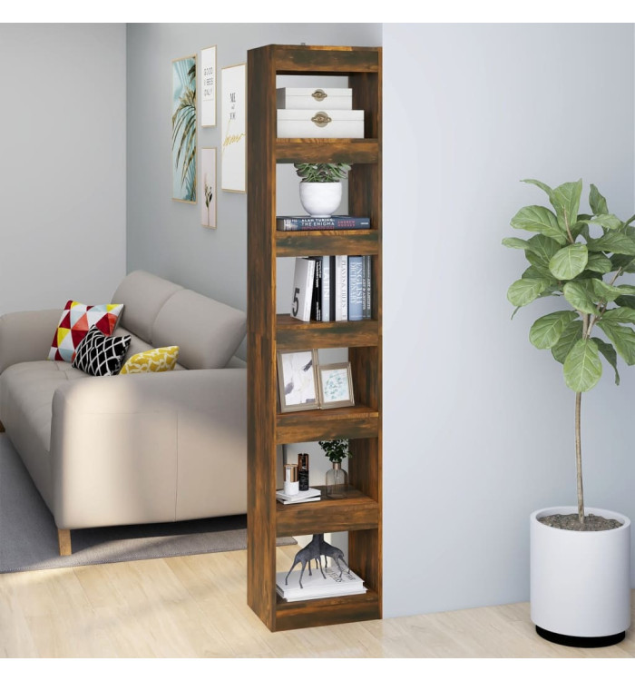 Bibliothèque/Séparateur de pièce Chêne fumé 40x30x198 cm | Mobilier & Déco