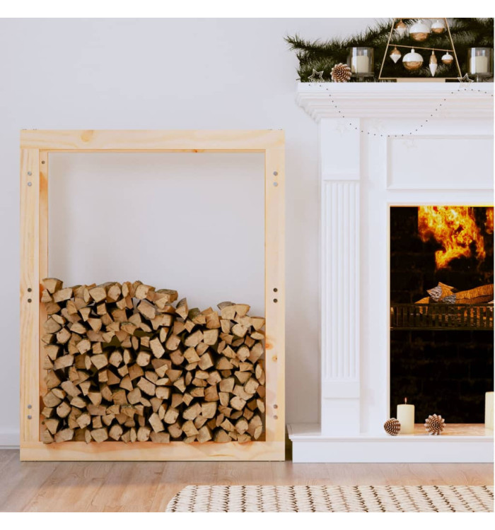 Support pour bois de chauffage 80x25x100 cm Bois de pin massif | Mobilier & Déco