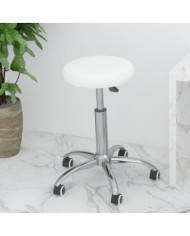 Chaise de bureau pivotante Blanc Similicuir | Mobilier & Déco