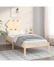 Cadre de lit sans matelas 75x190 cm bois massif | Mobilier & Déco