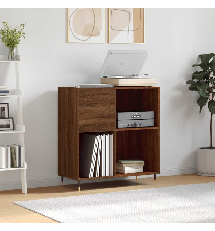 Armoire à disques chêne marron 84,5x38x89 cm bois d'ingénierie | Mobilier & Déco