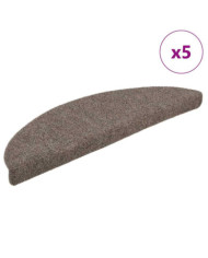 Tapis autoadhésifs de marches 5 pcs Crème 56x17x3 cm Aiguilleté | Mobilier & Déco