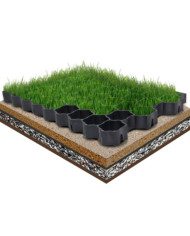 Grilles d'herbe 16 pcs noir 60x40x3 cm plastique | Mobilier & Déco