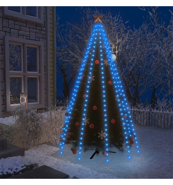 Guirlande lumineuse d'arbre de Noël 300 LED Bleu 300 cm | Mobilier & Déco