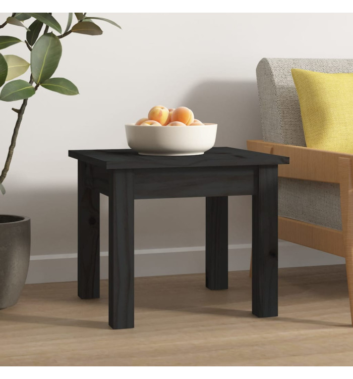 Table basse Noir 35x35x30 cm Bois massif de pin | Mobilier & Déco