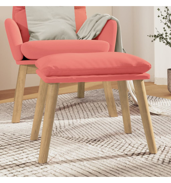 Repose-pied Rose 45x29,5x35 cm Velours | Mobilier & Déco