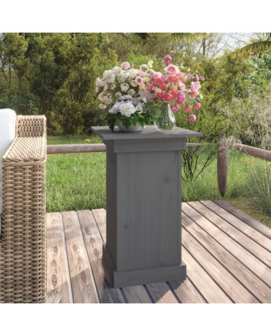 Support à fleurs Gris 40x40x60 cm Bois de pin solide | Mobilier & Déco