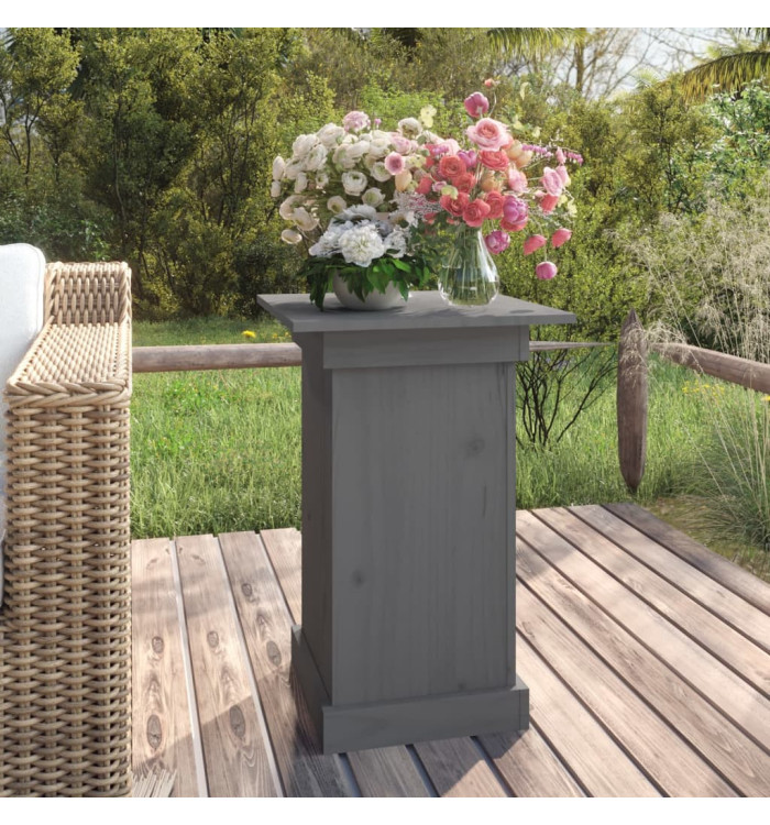 Support à fleurs Gris 40x40x60 cm Bois de pin solide | Mobilier & Déco