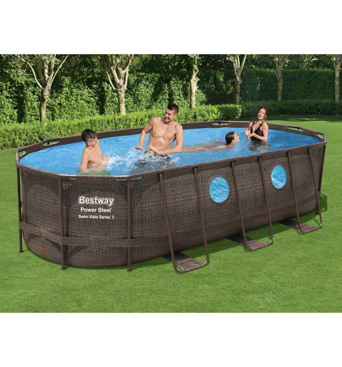 Bestway Jeu de piscine Power Steel Swim Vista Series 549x274x122 cm | Mobilier & Déco