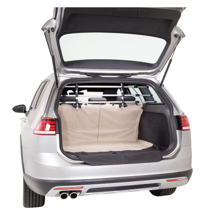 TRIXIE Couverture de coffre auto avec pare-choc Beige et noir | Mobilier & Déco