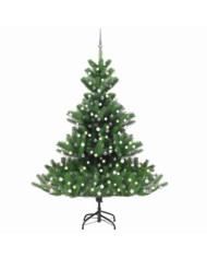Sapin de Noël artificiel Nordmann avec LED et boules Vert 240cm | Mobilier & Déco