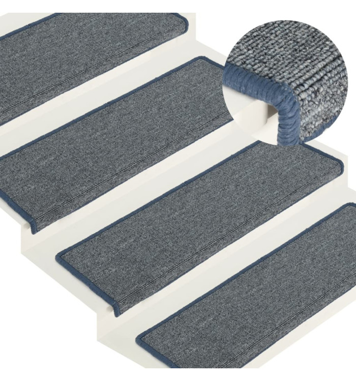 Tapis d'escalier 15 pcs 65x21x4 cm Violet et bleu | Mobilier & Déco