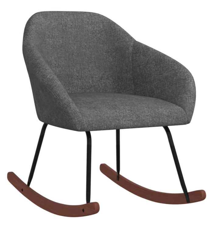 Chaise à bascule Gris foncé Tissu | Mobilier & Déco