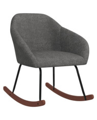 Chaise à bascule Gris foncé Tissu | Mobilier & Déco