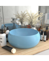 Lavabo rond de luxe Bleu clair mat 40x15 cm Céramique | Mobilier & Déco