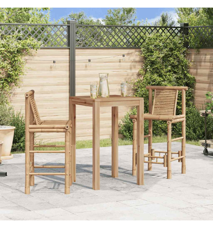 Tabourets de bar lot de 2 bambou | Mobilier & Déco