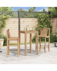 Tabourets de bar lot de 2 bambou | Mobilier & Déco