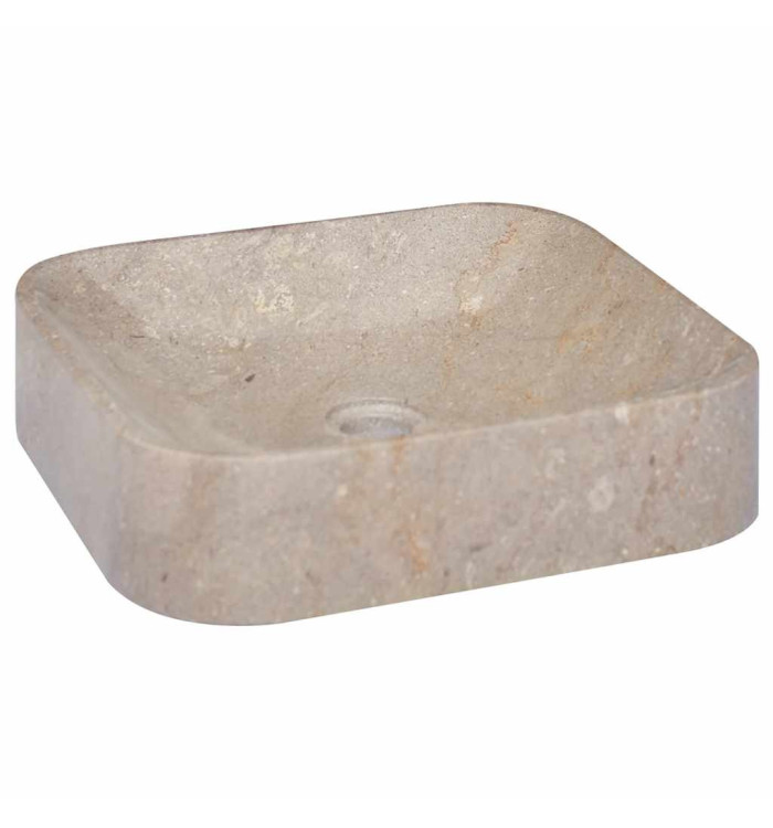 Lavabo Gris 40x40x10 cm Marbre | Mobilier & Déco