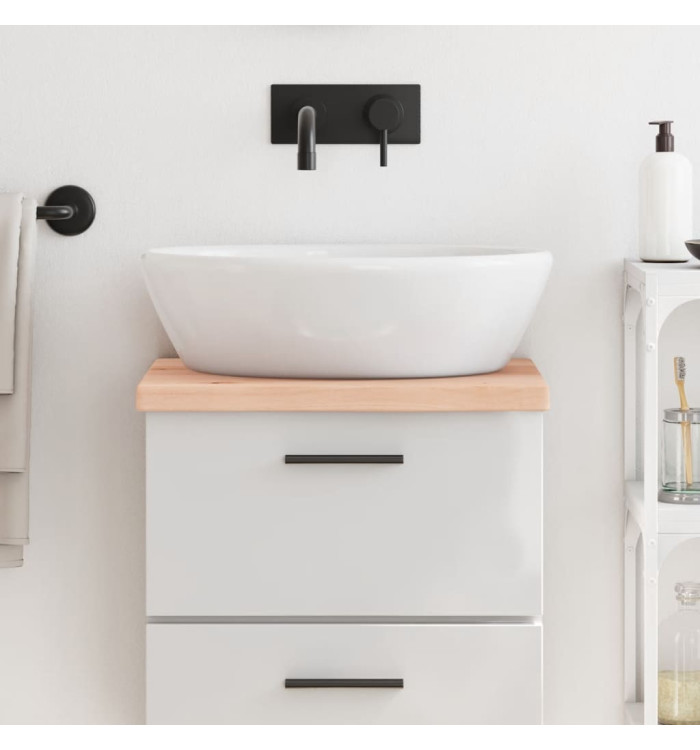 Comptoir de salle de bain 40x40x(2-4) cm bois massif non traité | Mobilier & Déco