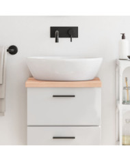Comptoir de salle de bain 40x40x(2-4) cm bois massif non traité | Mobilier & Déco