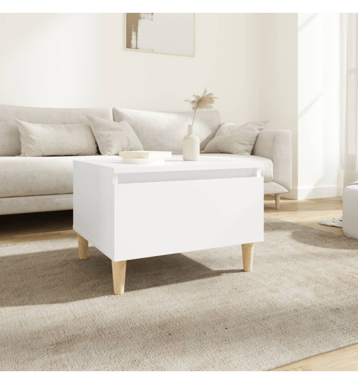 Table d'appoint Blanc 50x46x35 cm Bois d'ingénierie | Mobilier & Déco