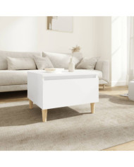 Table d'appoint Blanc 50x46x35 cm Bois d'ingénierie | Mobilier & Déco
