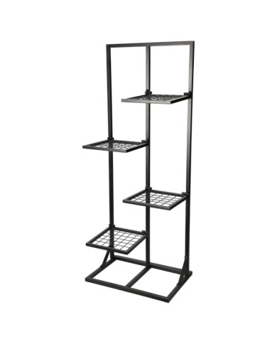 ProGarden Support à fleurs avec 4 étagères 40x27x102 cm noir | Mobilier & Déco