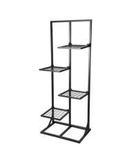 ProGarden Support à fleurs avec 4 étagères 40x27x102 cm noir | Mobilier & Déco