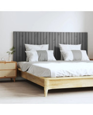 Tête de lit murale Gris 166x3x60 cm Bois massif de pin | Mobilier & Déco