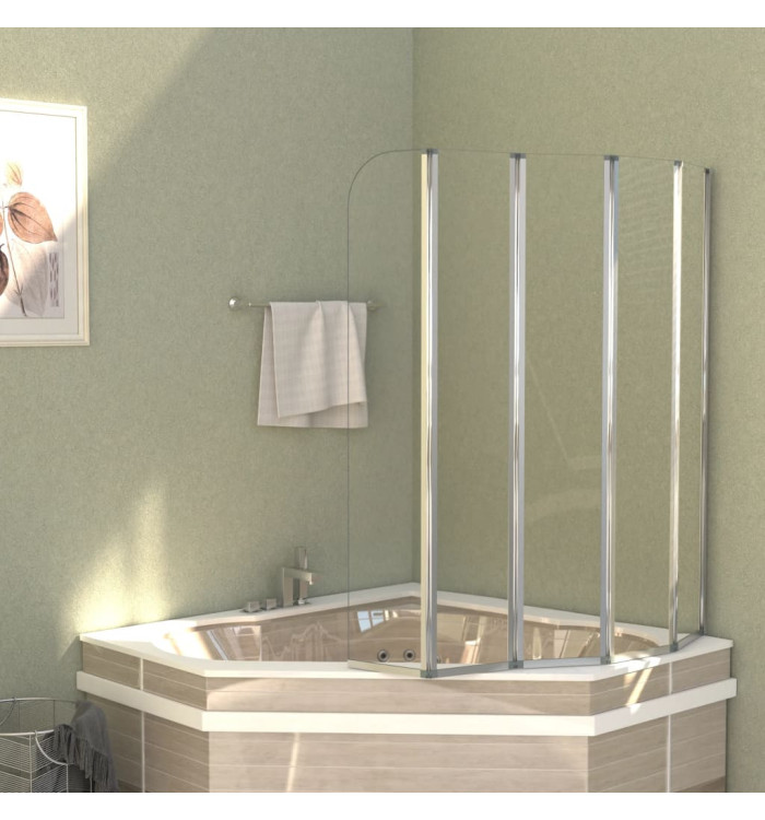 Enclos de bain 120x140 cm Verre trempé Transparent | Mobilier & Déco