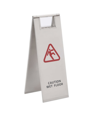 Panneau pliable pour sols mouillés Acier inoxydable | Mobilier & Déco