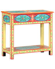 Table console peinte à la main 80x35x75 cm Bois de manguier | Mobilier & Déco