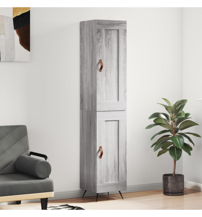 Buffet haut Sonoma gris 34,5x34x180 cm Bois d'ingénierie | Mobilier & Déco