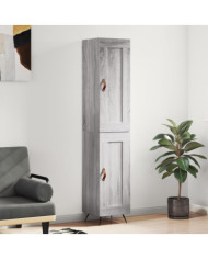 Buffet haut Sonoma gris 34,5x34x180 cm Bois d'ingénierie | Mobilier & Déco