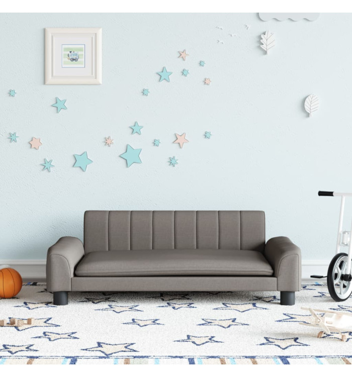 Canapé pour enfants taupe 90x53x30 cm tissu | Mobilier & Déco