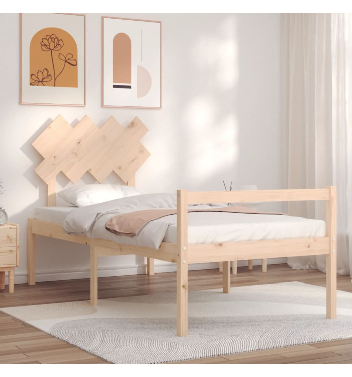 Lit pour personne âgée sans matelas bois massif | Mobilier & Déco