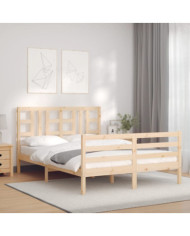 Cadre de lit sans matelas bois de pin massif | Mobilier & Déco