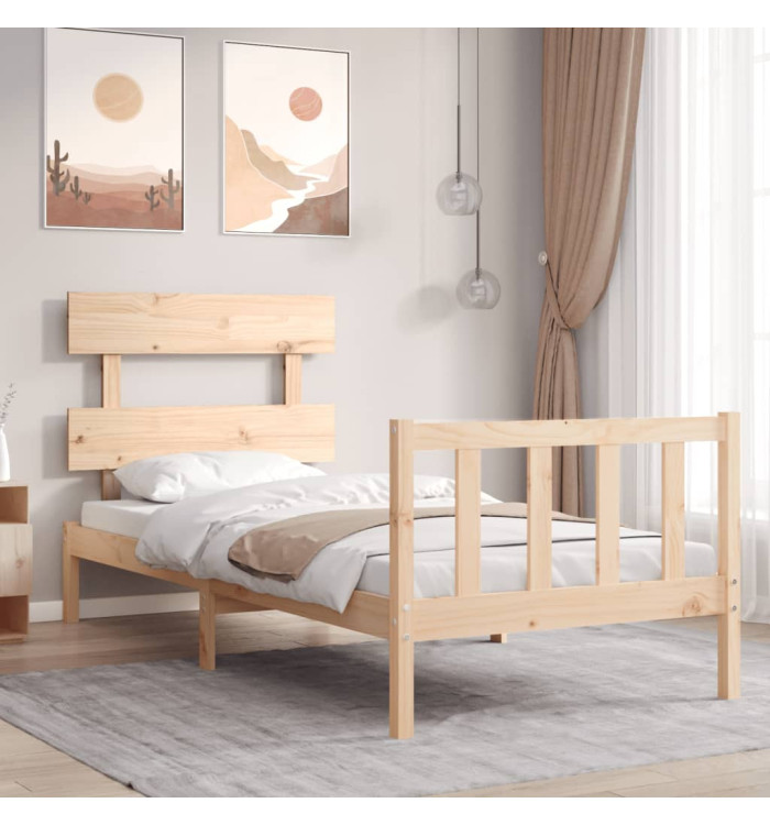 Cadre de lit sans matelas bois de pin massif | Mobilier & Déco