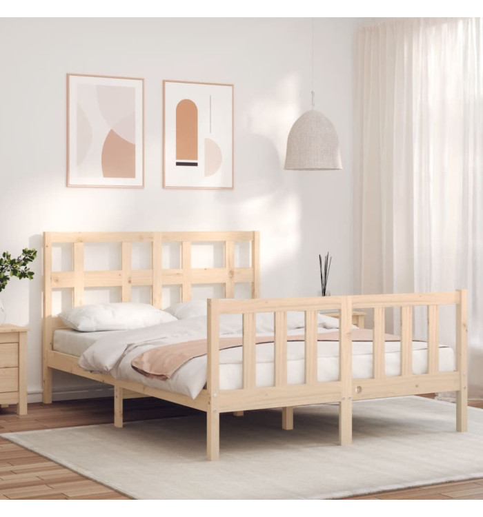Cadre de lit sans matelas bois de pin massif | Mobilier & Déco