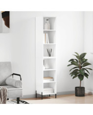 Buffet haut Blanc 34,5x32,5x180 cm Bois d'ingénierie | Mobilier & Déco