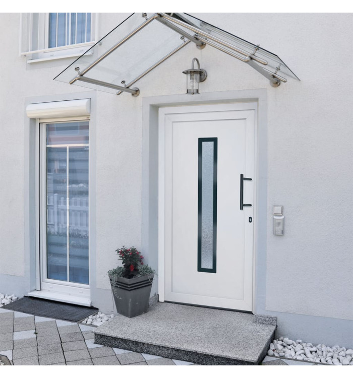 Porte d'entrée Blanc 108x208 cm PVC | Mobilier & Déco