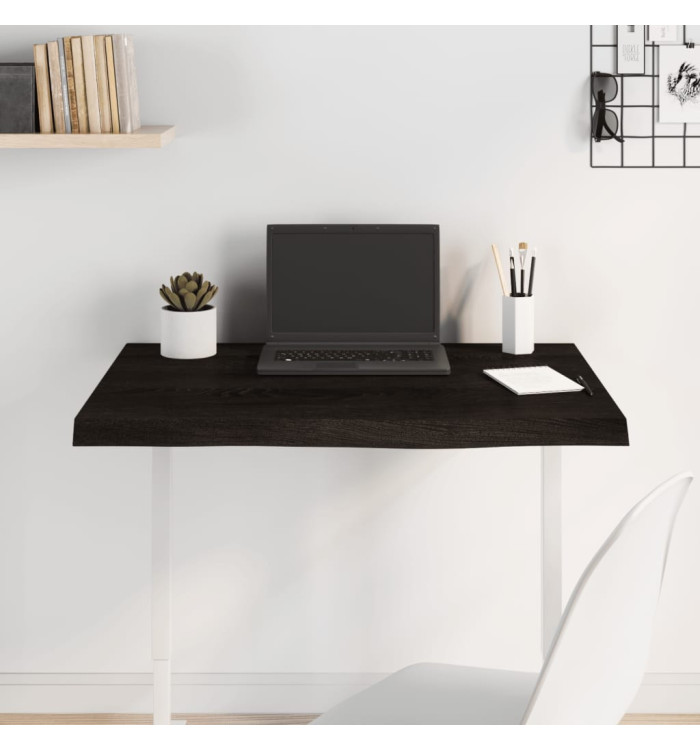 Dessus de table marron foncé bois chêne massif traité | Mobilier & Déco