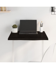 Dessus de bureau marron foncé 60x60x2 cm bois chêne traité | Mobilier & Déco