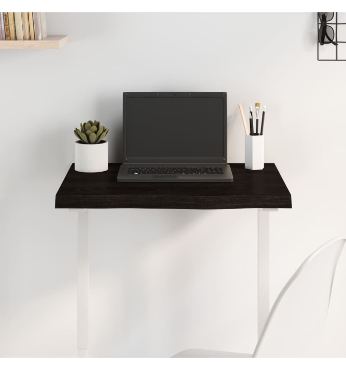 Dessus de table marron foncé bois chêne massif traité | Mobilier & Déco